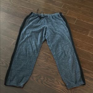 Women's Heather Gray and Black Jogger Pants